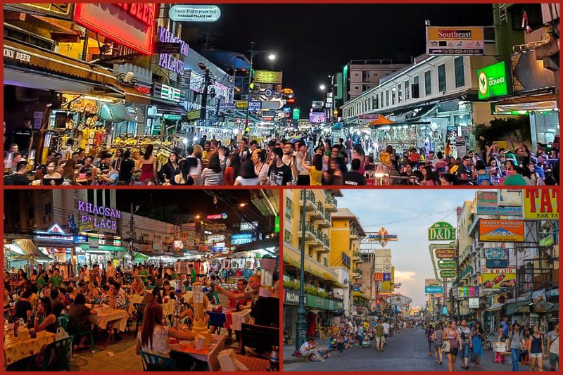 Khao San Road in Thailand